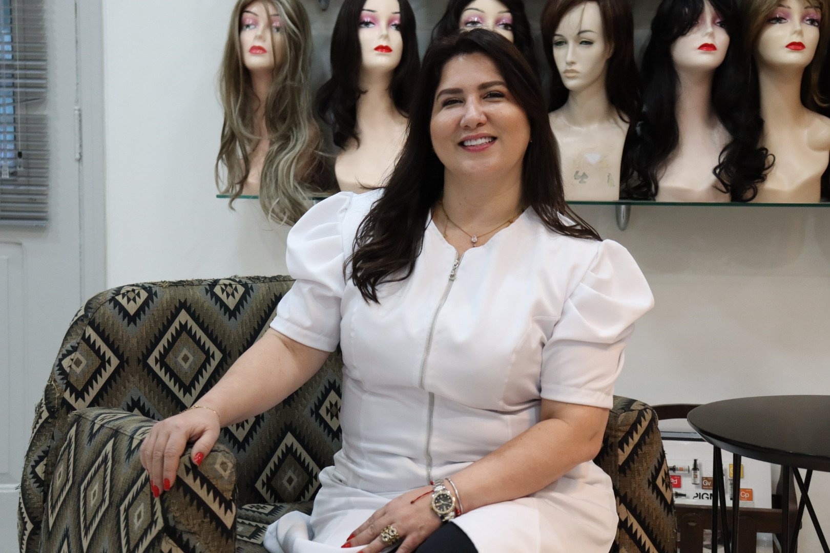 Cristina Orosa en su atelier, en Santos